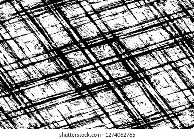 Vector grunge overlay texture. Black and white background. Abstract monochrome image includes a faded effect in dark tones