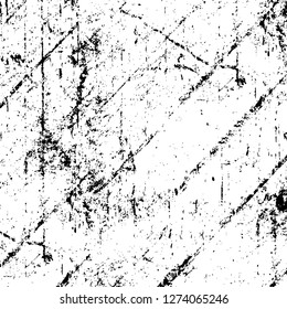 Vector grunge overlay texture. Black and white background. Abstract monochrome image includes a faded effect in dark tones