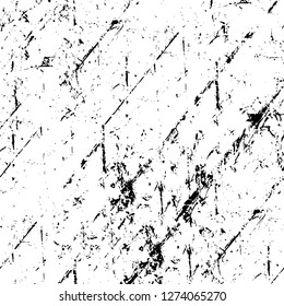 Vector grunge overlay texture. Black and white background. Abstract monochrome image includes a faded effect in dark tones