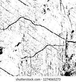 Vector grunge overlay texture. Black and white background. Abstract monochrome image includes a faded effect in dark tones