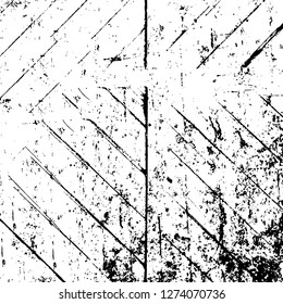 Vector grunge overlay texture. Black and white background. Abstract monochrome image includes a faded effect in dark tones