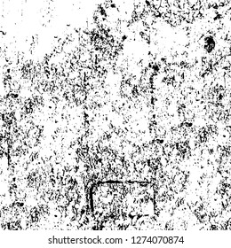 Vector grunge overlay texture. Black and white background. Abstract monochrome image includes a faded effect in dark tones