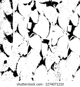 Vector grunge overlay texture. Black and white background. Abstract monochrome image includes a faded effect in dark tones