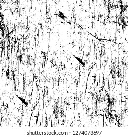 Vector grunge overlay texture. Black and white background. Abstract monochrome image includes a faded effect in dark tones