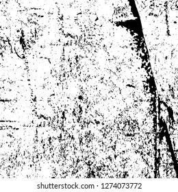 Vector grunge overlay texture. Black and white background. Abstract monochrome image includes a faded effect in dark tones