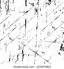 Vector grunge overlay texture. Black and white background. Abstract monochrome image includes a faded effect in dark tones