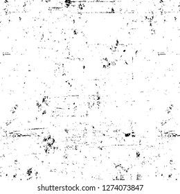 Vector grunge overlay texture. Black and white background. Abstract monochrome image includes a faded effect in dark tones