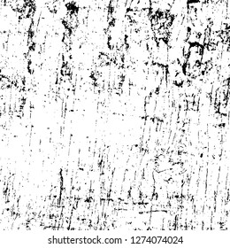 Vector grunge overlay texture. Black and white background. Abstract monochrome image includes a faded effect in dark tones