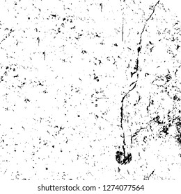 Vector grunge overlay texture. Black and white background. Abstract monochrome image includes a faded effect in dark tones
