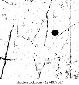 Vector grunge overlay texture. Black and white background. Abstract monochrome image includes a faded effect in dark tones