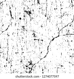Vector grunge overlay texture. Black and white background. Abstract monochrome image includes a faded effect in dark tones