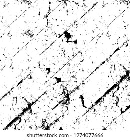 Vector grunge overlay texture. Black and white background. Abstract monochrome image includes a faded effect in dark tones