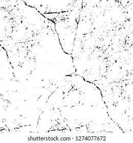 Vector grunge overlay texture. Black and white background. Abstract monochrome image includes a faded effect in dark tones