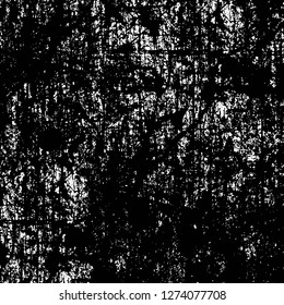Vector grunge overlay texture. Black and white background. Abstract monochrome image includes a faded effect in dark tones