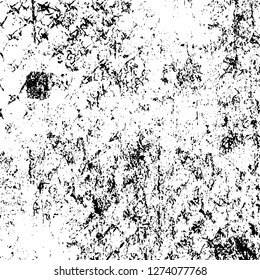 Vector grunge overlay texture. Black and white background. Abstract monochrome image includes a faded effect in dark tones