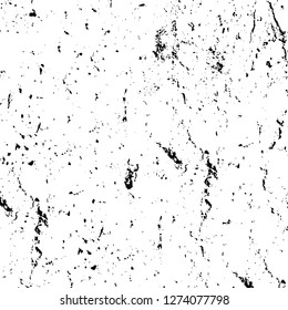 Vector grunge overlay texture. Black and white background. Abstract monochrome image includes a faded effect in dark tones