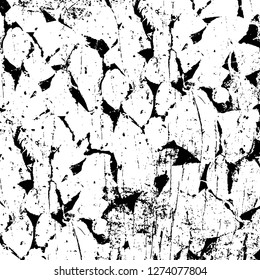 Vector grunge overlay texture. Black and white background. Abstract monochrome image includes a faded effect in dark tones