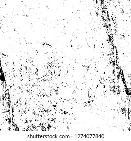 Vector grunge overlay texture. Black and white background. Abstract monochrome image includes a faded effect in dark tones