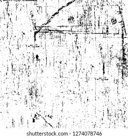Vector grunge overlay texture. Black and white background. Abstract monochrome image includes a faded effect in dark tones