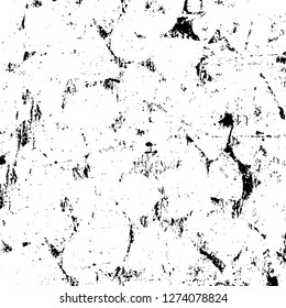 Vector grunge overlay texture. Black and white background. Abstract monochrome image includes a faded effect in dark tones