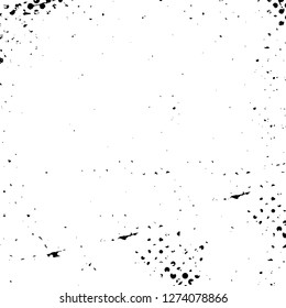 Vector grunge overlay texture. Black and white background. Abstract monochrome image includes a faded effect in dark tones