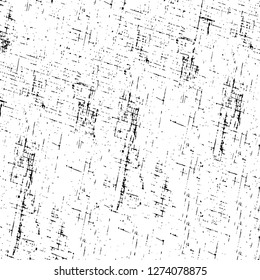 Vector grunge overlay texture. Black and white background. Abstract monochrome image includes a faded effect in dark tones