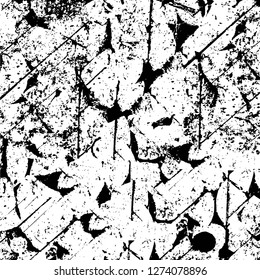Vector grunge overlay texture. Black and white background. Abstract monochrome image includes a faded effect in dark tones