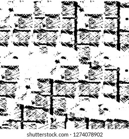 Vector grunge overlay texture. Black and white background. Abstract monochrome image includes a faded effect in dark tones