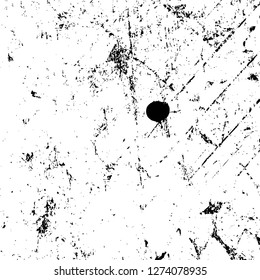 Vector grunge overlay texture. Black and white background. Abstract monochrome image includes a faded effect in dark tones