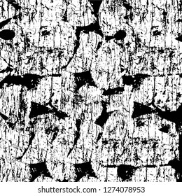 Vector grunge overlay texture. Black and white background. Abstract monochrome image includes a faded effect in dark tones