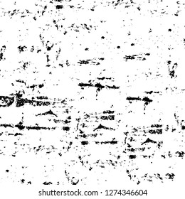 Vector grunge overlay texture. Black and white background. Abstract monochrome image includes a faded effect in dark tones