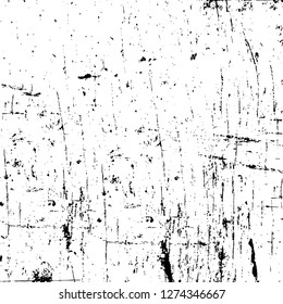 Vector grunge overlay texture. Black and white background. Abstract monochrome image includes a faded effect in dark tones