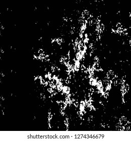 Vector grunge overlay texture. Black and white background. Abstract monochrome image includes a faded effect in dark tones