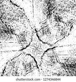 Vector grunge overlay texture. Black and white background. Abstract monochrome image includes a faded effect in dark tones