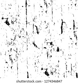 Vector grunge overlay texture. Black and white background. Abstract monochrome image includes a faded effect in dark tones