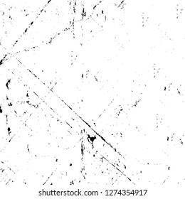 Vector grunge overlay texture. Black and white background. Abstract monochrome image includes a faded effect in dark tones