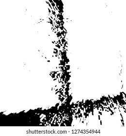 Vector grunge overlay texture. Black and white background. Abstract monochrome image includes a faded effect in dark tones