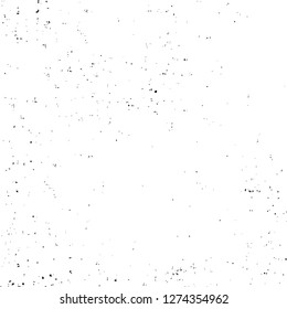 Vector grunge overlay texture. Black and white background. Abstract monochrome image includes a faded effect in dark tones