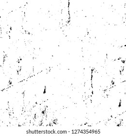 Vector grunge overlay texture. Black and white background. Abstract monochrome image includes a faded effect in dark tones