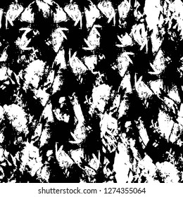 Vector grunge overlay texture. Black and white background. Abstract monochrome image includes a faded effect in dark tones