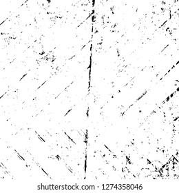 Vector grunge overlay texture. Black and white background. Abstract monochrome image includes a faded effect in dark tones