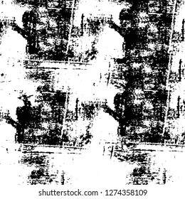 Vector grunge overlay texture. Black and white background. Abstract monochrome image includes a faded effect in dark tones