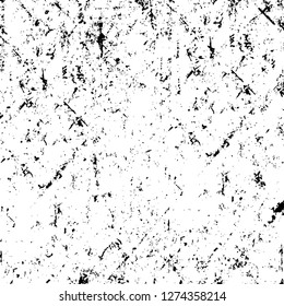 Vector grunge overlay texture. Black and white background. Abstract monochrome image includes a faded effect in dark tones