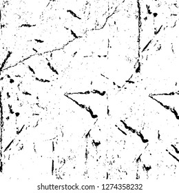 Vector grunge overlay texture. Black and white background. Abstract monochrome image includes a faded effect in dark tones