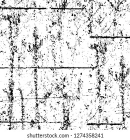 Vector grunge overlay texture. Black and white background. Abstract monochrome image includes a faded effect in dark tones