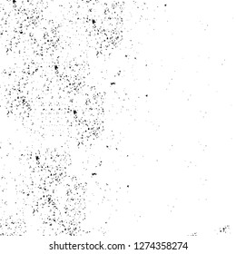 Vector grunge overlay texture. Black and white background. Abstract monochrome image includes a faded effect in dark tones