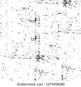 Vector grunge overlay texture. Black and white background. Abstract monochrome image includes a faded effect in dark tones