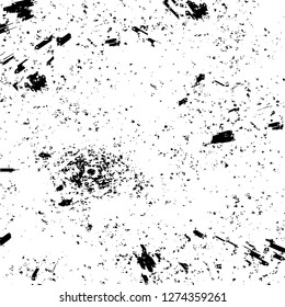 Vector grunge overlay texture. Black and white background. Abstract monochrome image includes a faded effect in dark tones