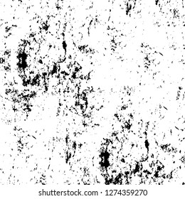 Vector grunge overlay texture. Black and white background. Abstract monochrome image includes a faded effect in dark tones