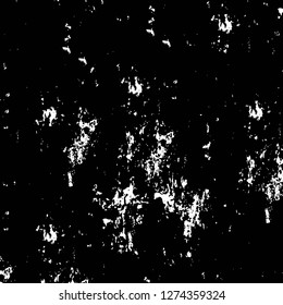 Vector grunge overlay texture. Black and white background. Abstract monochrome image includes a faded effect in dark tones